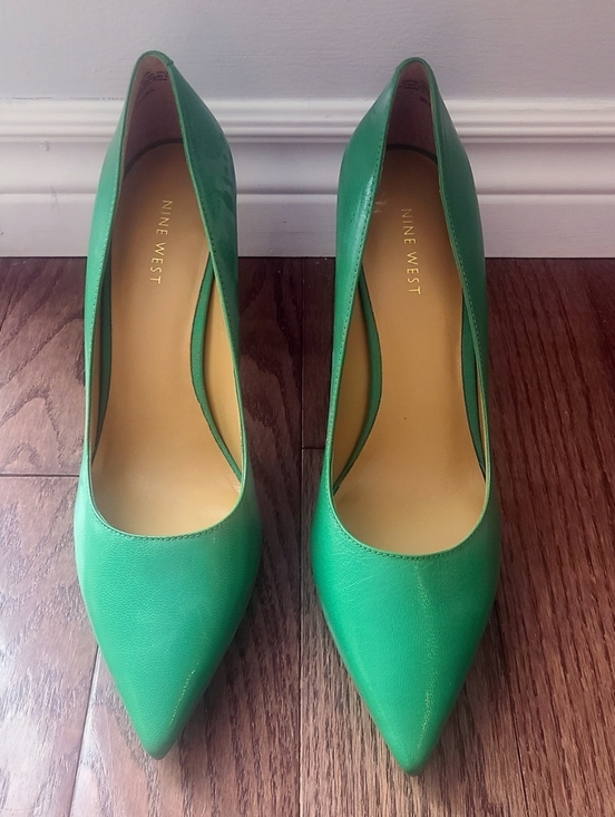 Nine West Shoes - Nine West - (Size 9) Green Pointy Women's Heels Shoes